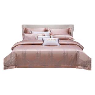 罗莱家纺被套四件套棉轻奢简约被罩2025新品高端床上用品提花套件