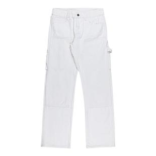 新因素潮牌宽松直筒白色牛仔裤男纯色休闲基础款黑色裤子张杰同款