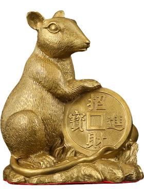 上善若水十二生肖铜摆件