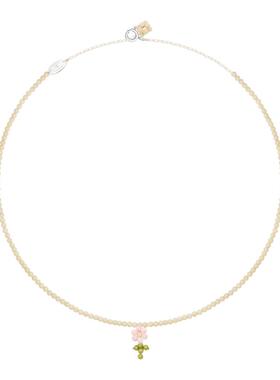 Dare买手店 TWOR正品 粉碎花细项链925银串珠小众饰品首饰高级女