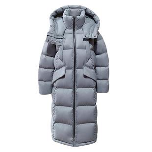 诗都奇2025款零压感长款过膝95%白鹅绒A字版宽松加厚泡芙羽绒服女