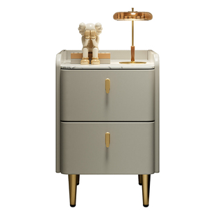 超窄款床头柜实木家用卧室轻奢奶油风高级感小型床侧边夹缝收纳柜