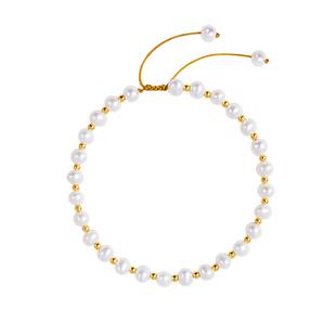 老凤祥满天星999足金淡水珍珠手串黄金ins手链生日送女友礼物