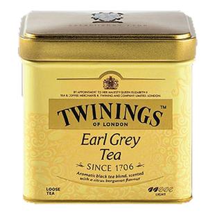 twinings川宁豪门伯爵红茶100g原叶散茶烘焙茶粉进口英式礼盒铁罐