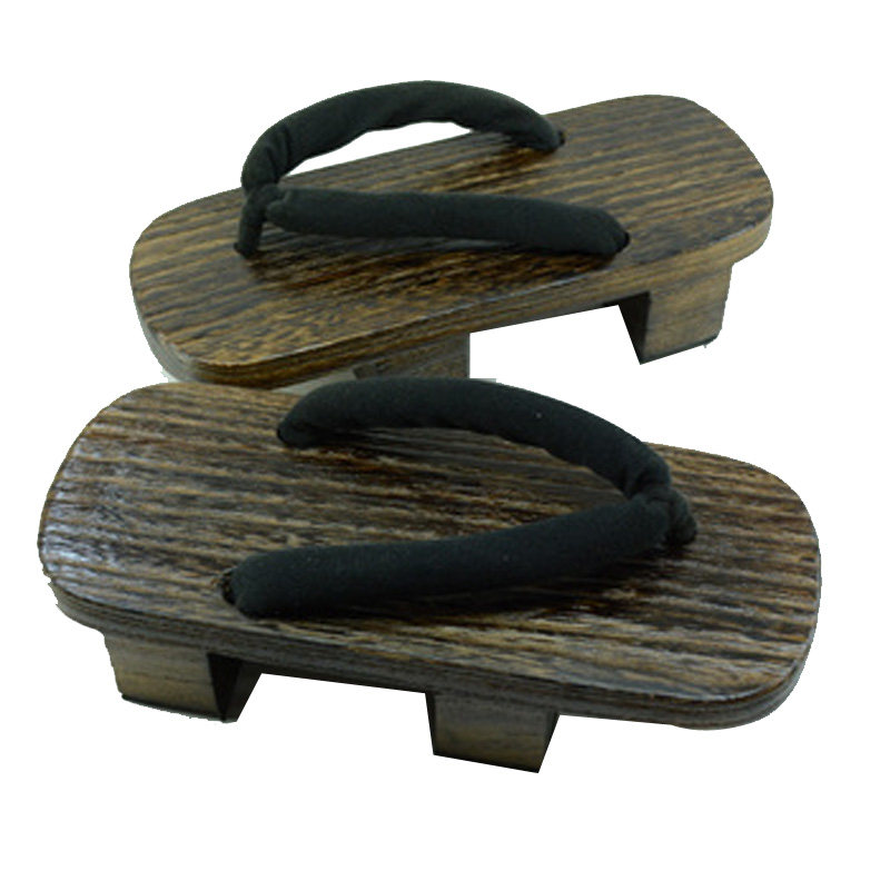 高货原单男女烧桐二齿木屐 凉拖 人字拖 实木 多色 cosplay橡胶底