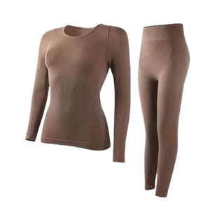 羊毛发热保暖内衣女秋衣秋裤无痕修身显瘦内搭打底秋冬季美体套装