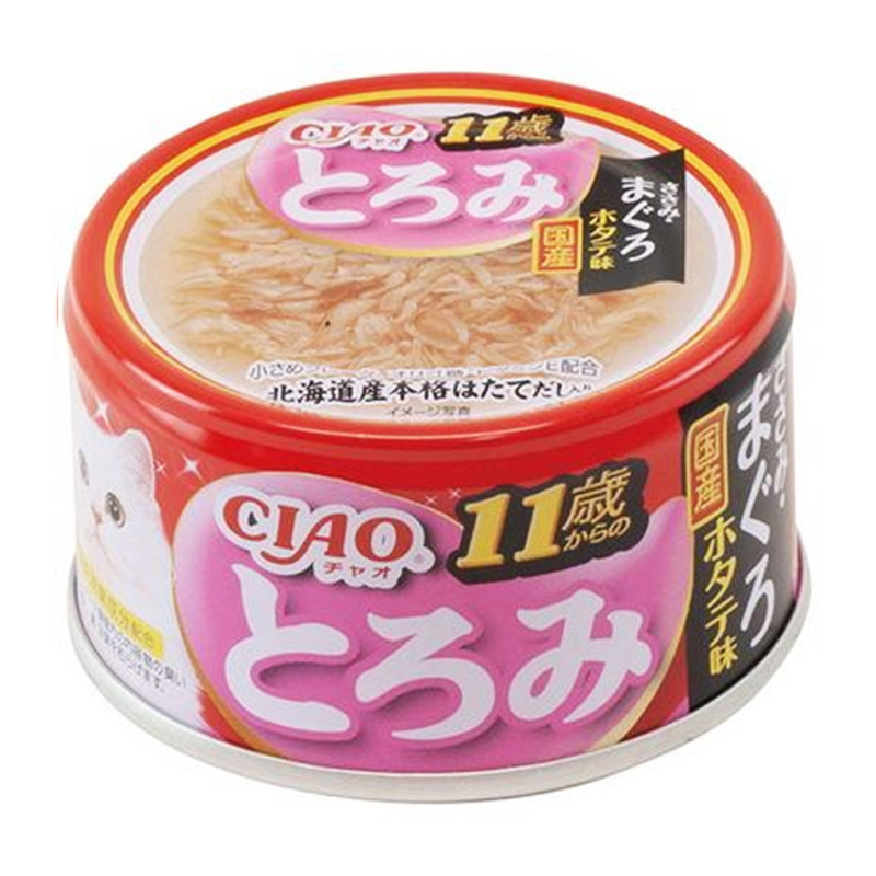 日本Ciao伊纳宝浓汤零食罐头猫零食湿粮罐头妙好成猫高龄猫80g