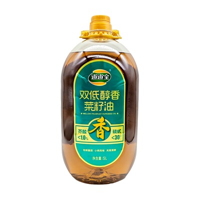 道道全双低醇香菜籽油5L