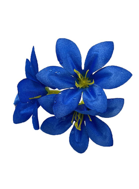 仿真3头露水百合花头diy头饰簪花