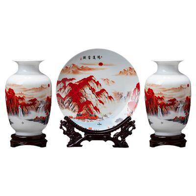 景德镇鸿运当头博古架装饰陶瓷器