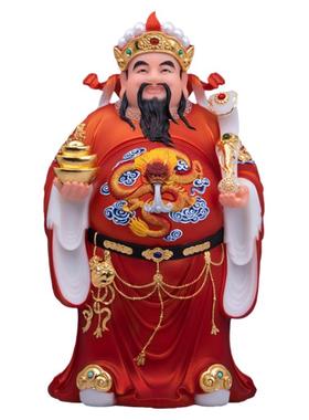 合成玉实心福禄寿彩绘摆件