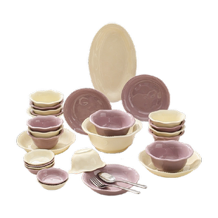 佩尔森米饭碗家用2025新款奶油风陶瓷盘子汤碗特别好看的碗碟餐具