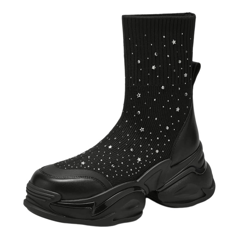 顺丰包邮妙丽增高显瘦星空短靴
