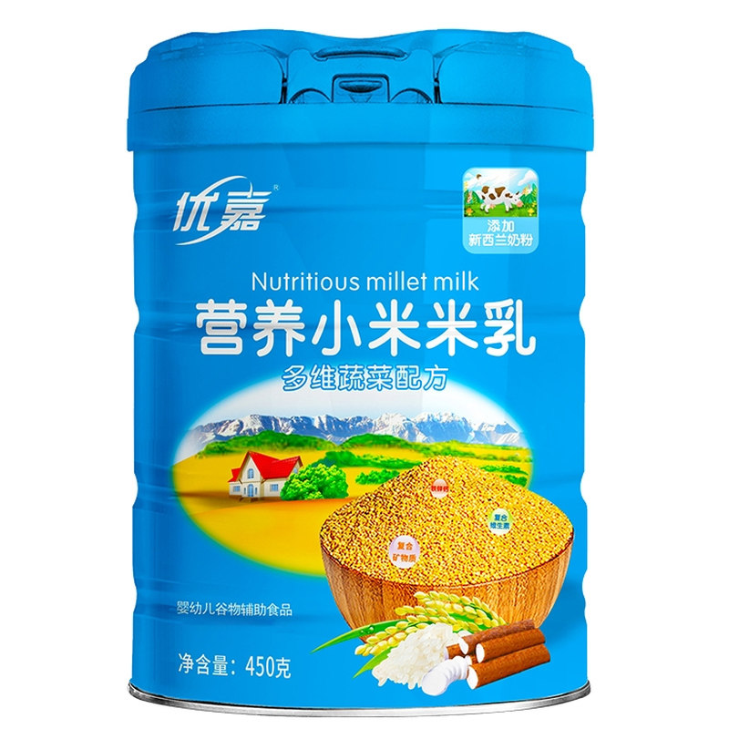 优嘉米糊婴儿高铁米粉婴儿辅食宝宝营养小米米乳6-12个月细粉状