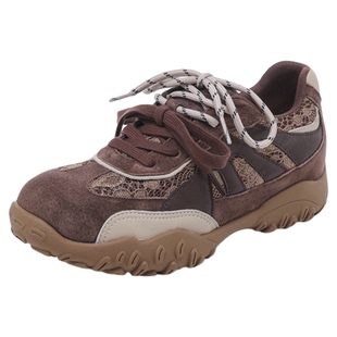 星期六内增高5CM阿甘运动鞋女鞋2026春季新款爆款咖色棕色德训鞋