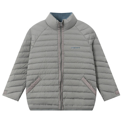 男孩立领短款羽绒服轻薄保暖