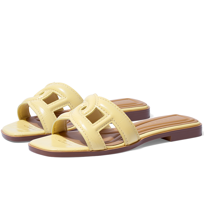 [悠长假期]莎莎苏春夏新款平底配裙法式女凉拖鞋一脚蹬夏外穿海边