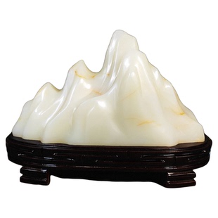 天然阿富汗玉石观赏石头摆件黄原石桌面客厅博古架装饰奇石办公室