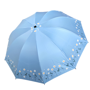 雨众大号手动便携折叠雨伞女晴雨两用黑胶遮阳防晒防紫外线太阳伞
