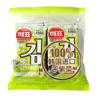 弘韵零食商城 海飘烤海苔海牌即食烤紫菜寿司小吃年货零食12g