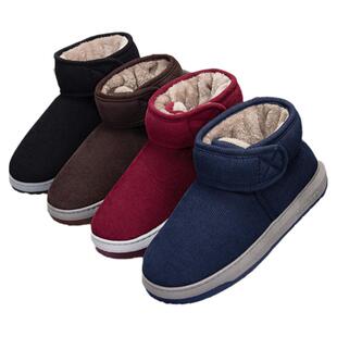冬季老年棉拖鞋女冬老人手工棉鞋防滑男款加绒加厚外穿高帮保暖鞋