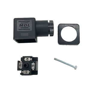 电磁阀插头防水四孔27*27液压电磁液阀插头线圈插座接线盒M18MDL