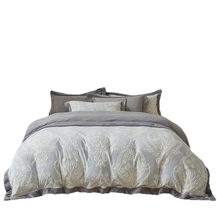 雕花牛奶绒被套单件冬季加绒珊瑚绒双面法兰绒加厚被罩被单四件套