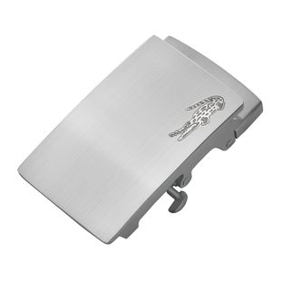 原装泰国鳄鱼皮带扣头无牙无孔3.8裤腰带头男304不锈钢防过敏35mm