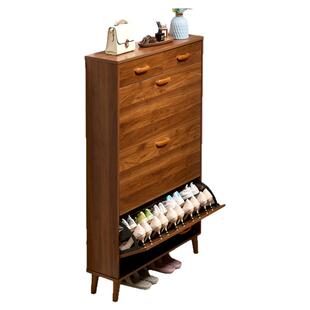 鞋柜超薄17cm经济型家用门口多功能简约现代入户收纳翻斗小式鞋架