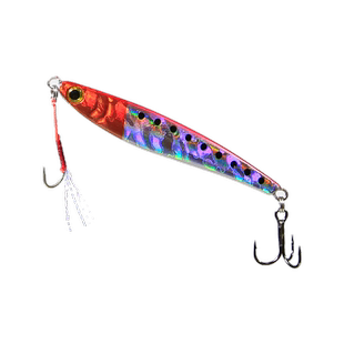 大梅鲨路亚双钩远投锋雲铁板路亚假饵烫金亮片 鲈鱼翘嘴假鱼饵