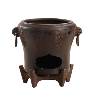 孟瀚铸铁碳炉烧炭炉日本铁壶煮茶炉小炭火炉功夫茶温茶炉老式炭炉