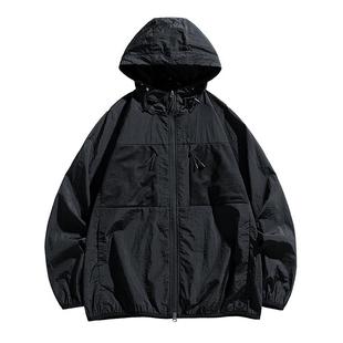 防晒衣男款夏季钓鱼透气防晒服超薄款褂子风衣冰丝上衣服潮牌外套