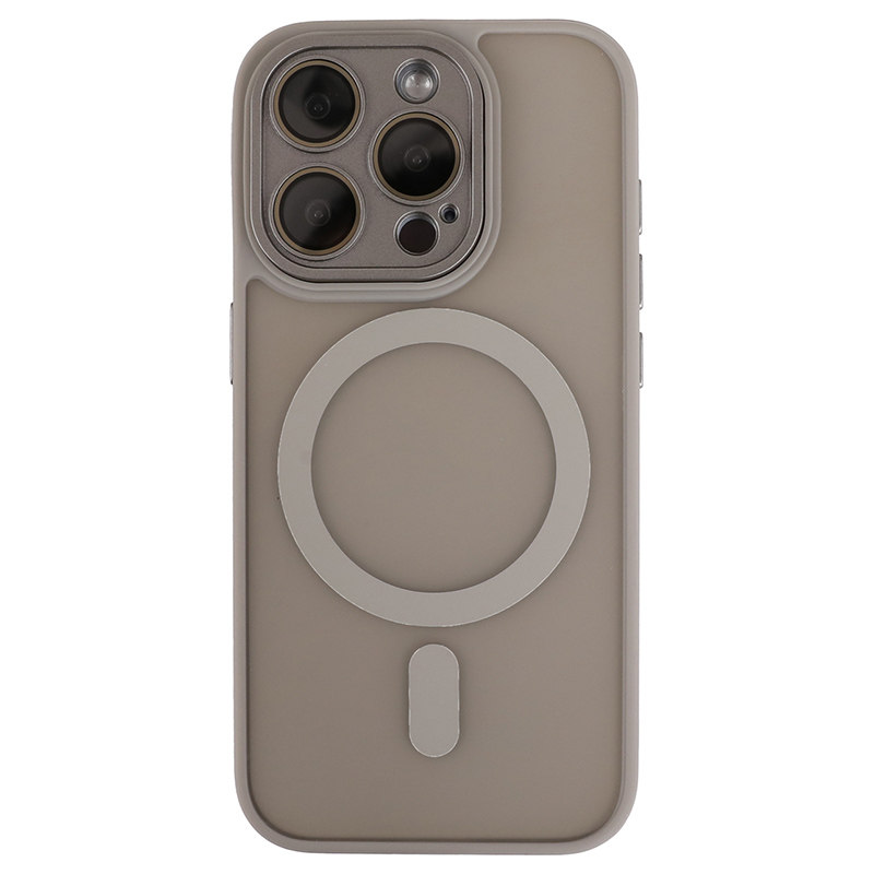 新款磨砂钛灰色适用苹果15promax磁吸手机壳16带镜头膜iphone17pro高级感14Magsafe无线充电12全