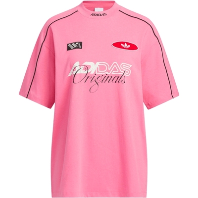 滔搏adidas阿迪达斯三叶草女子赛车风小高领半袖女短袖T恤KG6679