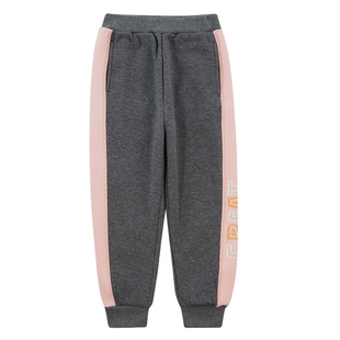 歌瑞家童装儿童裤子新秋冬装男童女童裤子加绒加厚休闲卫裤乐友