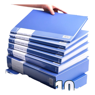 得力文件夹a4资料册透明插页档案夹收纳册文件袋档案整理办公用品合同夹试卷活页夹产检孕检乐谱夹奖状收集册