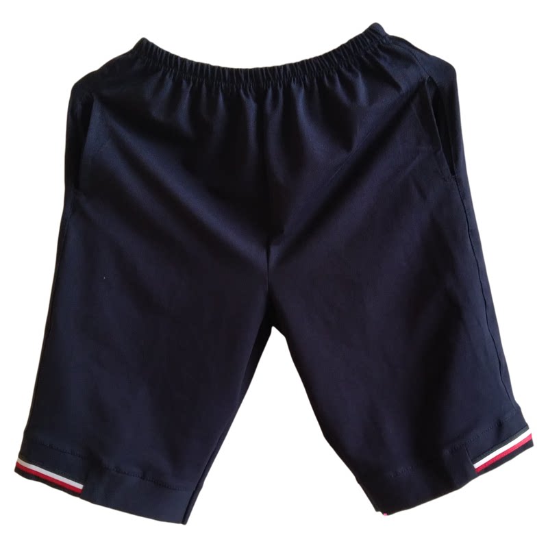 夏季中小学生藏青拼接校服短裤