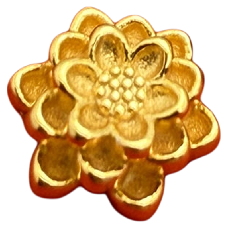 银镀金莲花横穿多层隔珠DIY手工