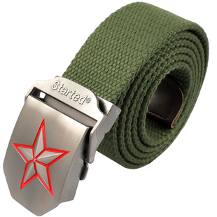 儿童战术迷彩腰带小孩学生军迷军训服腰带大男童帆布合金扣头皮带