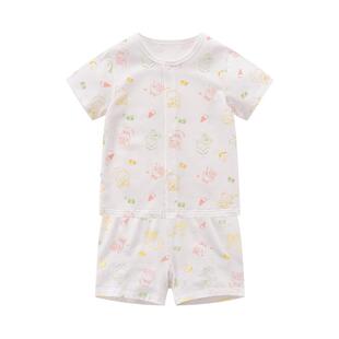 【商场同款】拉比童装2025年夏款新品儿童网目家居服休闲短袖套装