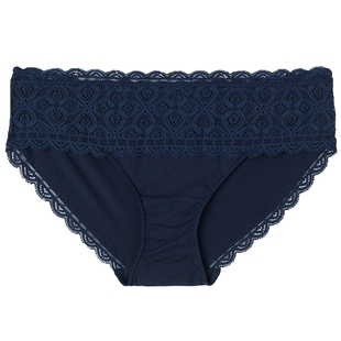 Intimissimi意舒漫女士中腰镂空舒适蕾丝包臀三角裤内裤SID97A