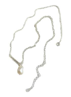 古罗珠宝s925纯银珍珠锁骨链女款