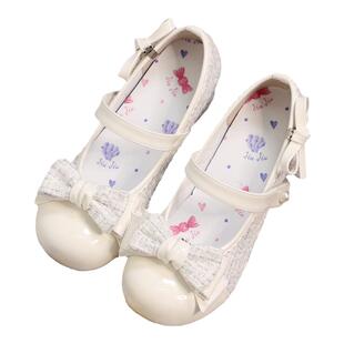 正品 清仓 小香颂久久lolita原创中跟圆头蝴蝶结玛丽珍女单鞋