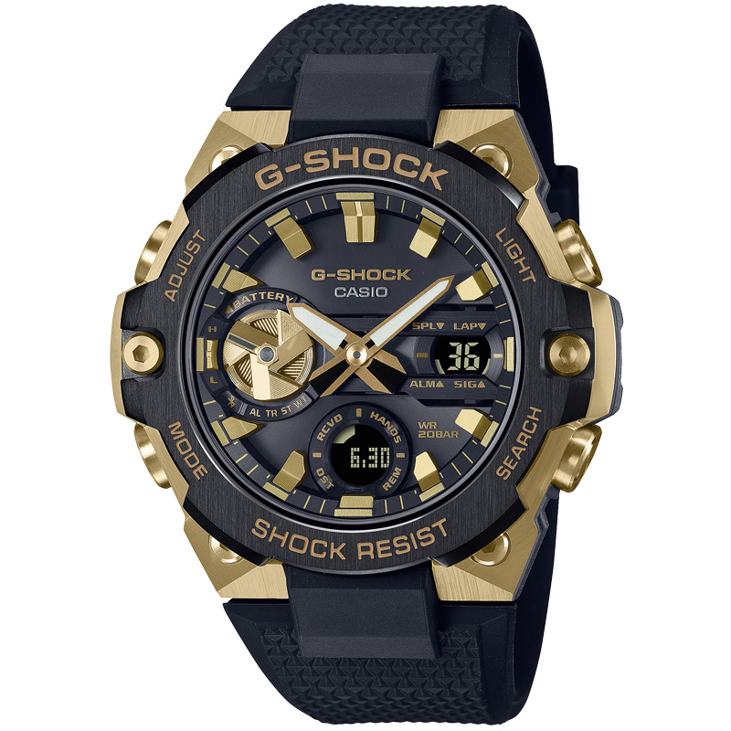 卡西欧手表男GST-B400GB-1A9黄金时代太阳能蓝牙运动腕表钢铁之心