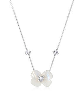 卡蒂罗梦幻蝴蝶结项链女S925纯银轻奢小众设计款锁骨链生日礼物