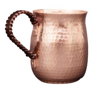 公道杯紫铜手工锤纹功夫茶具800毫升茶海用分茶器铜制侧把公道杯