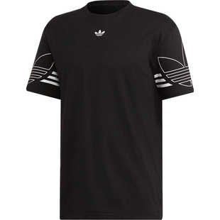 Adidas/阿迪达斯正品三叶草男士圆领透气宽松运动短袖T恤DU8145