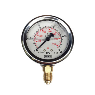 德玛仕威卡WIKA抗震油压表测压盒表挖掘机液压油测压表径向压力表