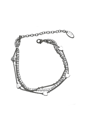 气质百搭复古银色多层手链