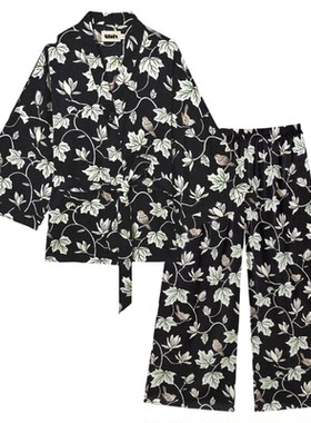 tbh野兽派星光缎家居服晨袍套装